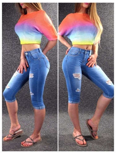 Push caprijeans m l - caprijeans,