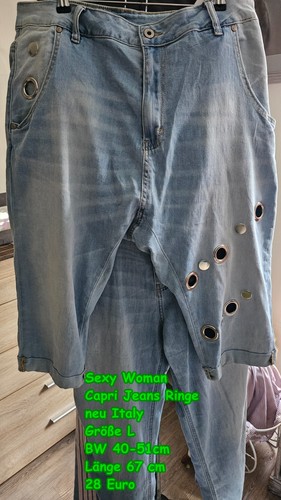 Sexy woman capri jeans - woman, gr.l,