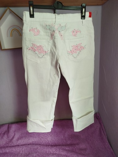 Hose weiß mit - hose, rosa